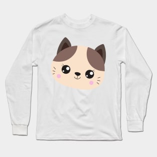 Cute Cat, Little Cat, Kitten, Kitty, Cute Animal Long Sleeve T-Shirt